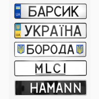 Автономери на всі види транспорту. Стандартні, іменні, військові, мото