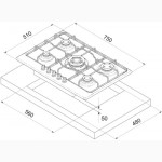 Варочная панель газовая FREGGIA HA750VGTB