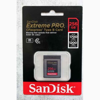 Карта памяти SanDisk 256GB Extreme PRO CFexpress Card Type B