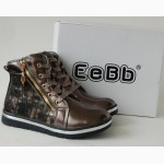 Демисезонные ботинки для девочек EEBB арт.G523 dark silver с 31-35р