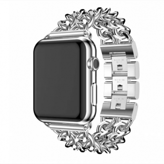 Ремешки Шанель для наручных часов Apple Watch 38/40 mm Chanell NEW Silver