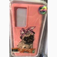 Чехол Art Case на Samsung Galaxy розовая собачка для iPhone Art case наушники голубой