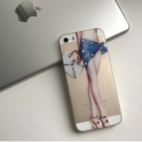 Чехол силиконовый со стразами для iPhone 5/5S