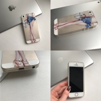 Чехол силиконовый со стразами для iPhone 5/5S