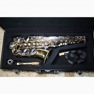 Саксофон Saxophone альт Alto фірмовий LJ Hutchen 6430 H New York USA відмінний стан золото