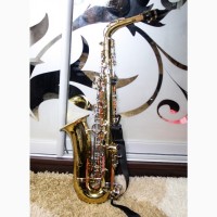 Саксофон Saxophone альт Alto фірмовий LJ Hutchen 6430 H New York USA відмінний стан золото