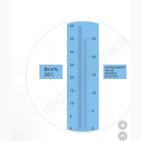 Рефрактометр для виноделия сусла вина концентрации спирта и алкоголя RHW-25DATC, 2 шкалы