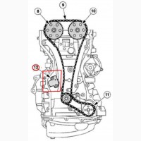 1S7G-6K254-AJ, Натяжитель цепи ГРМ Форд 1.8-2.0, дюратек, Ford 1347669