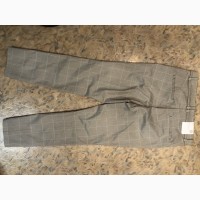 Брюки классика в клетку светлые -hm slacks regvlar waist(на талии) р евро-42 сток