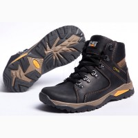 Кроссовки кожаные зимние CAT Walker Nubuck Black