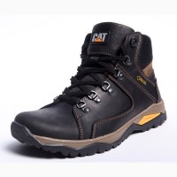 Кроссовки кожаные зимние CAT Walker Nubuck Black