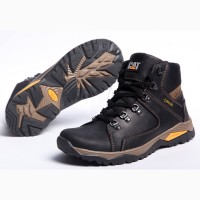 Кроссовки кожаные зимние CAT Walker Nubuck Black