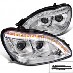 Передние Фары Mercedes Benz W220 S-Class 98-2006 LED