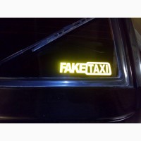 Наклейка на авто FakeTaxi светоотражающая Тюнинг авто