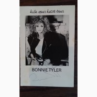 Автограф Bonnie Tyler Hide your heart tour-may 1988 Original