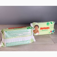 Детские влажные салфетки HUGGIES NATURAL CARE 56шт/уп. Великобритания Оригинал в826