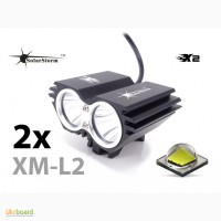 Велофара «Сова» SolarStorm X2 (2 x XM-L U2) 2200Lm + СЗУ + АКБ 6400mAh