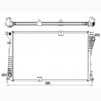Радиатор охлаждения NISSENS на 2.0 / 2.5dci - renault trafic / opel vivaro