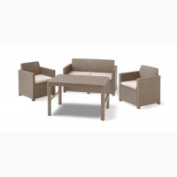 Комплект садовой мебели Chicago Set With Wicker Lyon Table Нидерланды Allibert, Keter