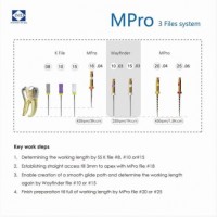 M-Pro 3 Files system NI-TI ассорти, 00225 машинные, 25 мм, уп 6 шт. (IMD)