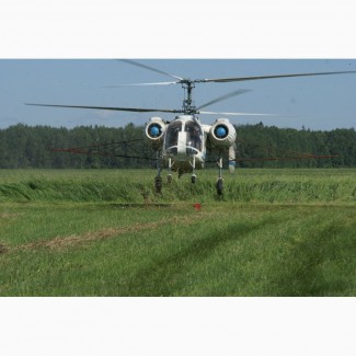 Інсектицидна обробка сої від гусені чортополохівки вертольотом