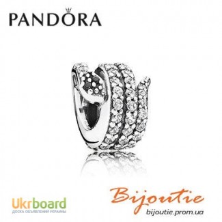 Шарм PANDORA бусина сверкающая змея 791539CZ