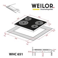 Варочная поверхность Weilor WHC 651 электрическая плита для кухни