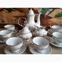 Изящный кофейный сервиз ГДР GDR Fine China LICHTE, Тюррингия