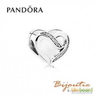 Оригинал PANDORA шарм лента любви 791816CZ