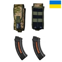 Подсумок на 2 магазина двойной из кордуры пиксель MOLLE тактический 349 грн