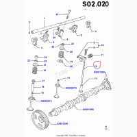 Ford 1501377, Шток клапана Ford Transit 2.5 диз, оригінал Ford 1076474