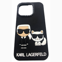 Чехол Karl Lagerfeld Paris Silicone Case для iPhone 14 PRO Karl and Cat Карл Лагерфельд