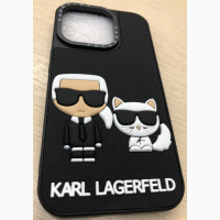 Чехол Karl Lagerfeld Paris Silicone Case для iPhone 14 PRO Karl and Cat Карл Лагерфельд