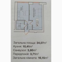 Продаж 1-к квартира Бучанський, Гостомель, 25000 $