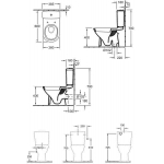 Унитаз-компакт VilleroyBoch O.Novo 5661H301, крышка SoftClose