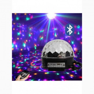 Диско-шар колонка led magic ball с bluetooth