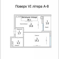 Продаж 1-к квартира Бучанський, Ірпінь, 33300 $