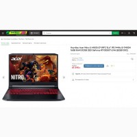 Ігровий Ноутбук Acer Nitro 5 IPS 144Hz i5-11400H 16GB RAM RTX3050Ti