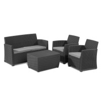 Голландська мебель из искусств ротанга Corona Set With Cushion Box