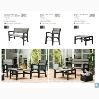 Голландська мебель для улицы Wood Look Feel Bench Set