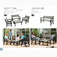 Голландська мебель для улицы Wood Look Feel Bench Set