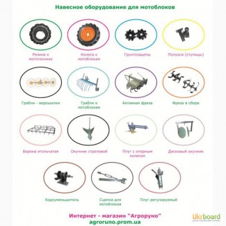 Опт, розница комплектующие и навеска к мотоблокам, минитракторам, мототракторам