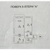 Продаж 2-х кімнатної ст. метро Сирець вул. Щусєва 42