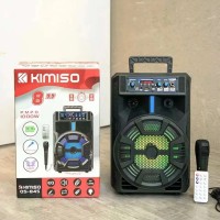 Kimiso QS-845 8 Беспроводная портативная bluetooth колонка - чемодан с караоке