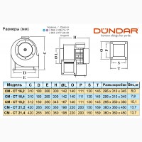 Цeнтробежные вентиляторы DUNDAR серии CM / CT