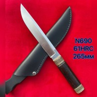 Нож Норвег Авторская Ручная Работа Бронза N690 61HRC 265мм !!!СУПЕР ЦЕНА