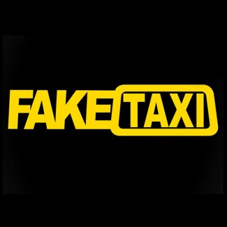 Наклейка FakeTaxi жёлтая светоотражающая на авто-мото