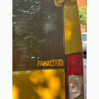 Наклейка FakeTaxi жёлтая светоотражающая на авто-мото