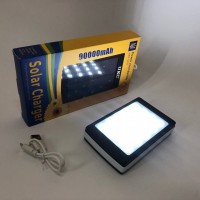 Зарядний пристрій УМБ Power Bank Solar 90000mAh із сонячною панеллю та 20LED ліхтарем