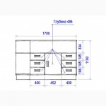 Продам б/у стол-рецепция в магазин, салон, диван, экономпанели, стеллаж